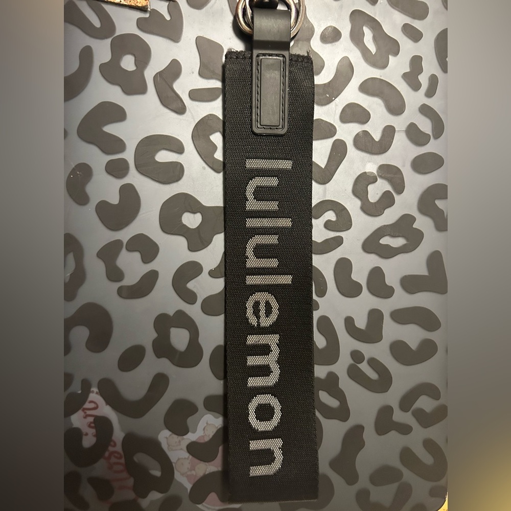 Black lululemon never lost keychain